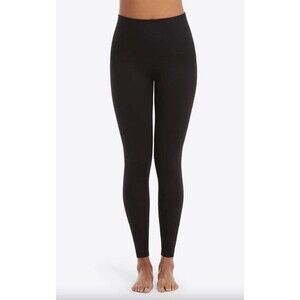 Spanx Look At Me Now Leggings Black Full Length Seamless Stretch Women's Large